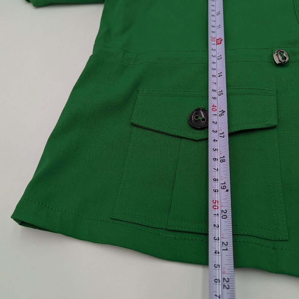 Ruby Rd Emerald Green Button Up Utility Jacket Pe… - image 5